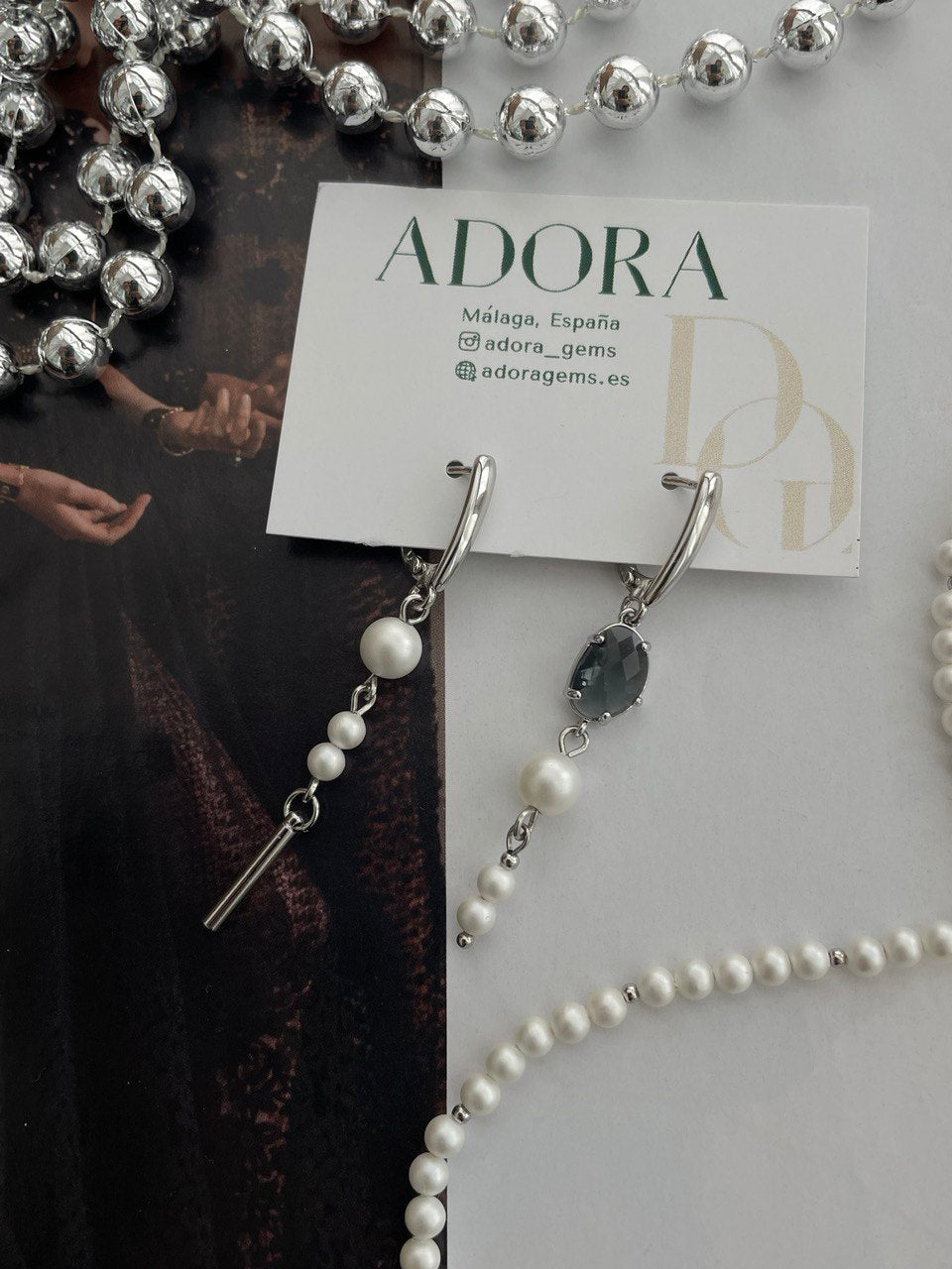 Серьги с кристаллами