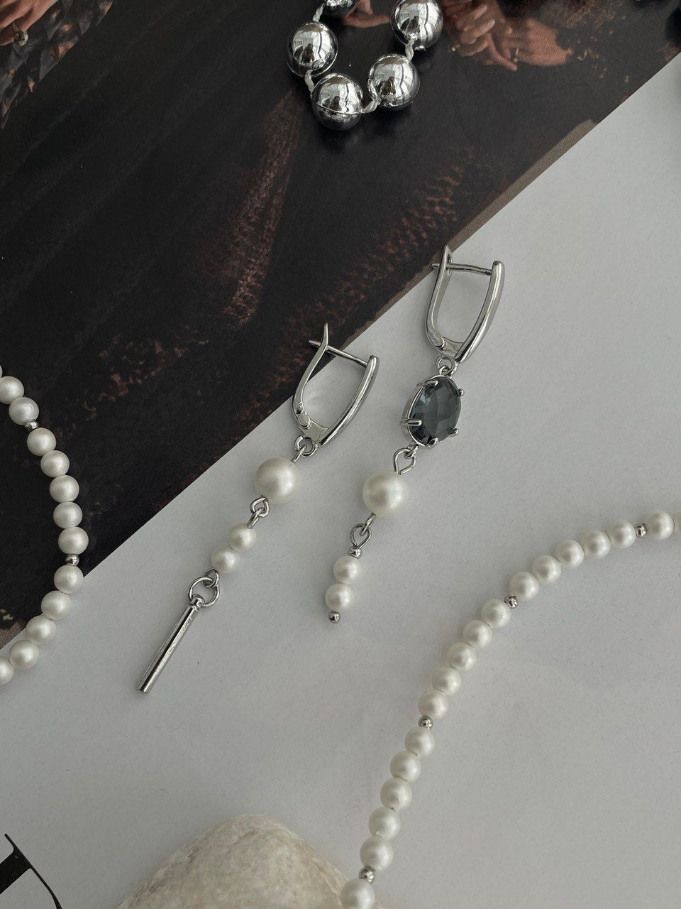 Серьги с кристаллами