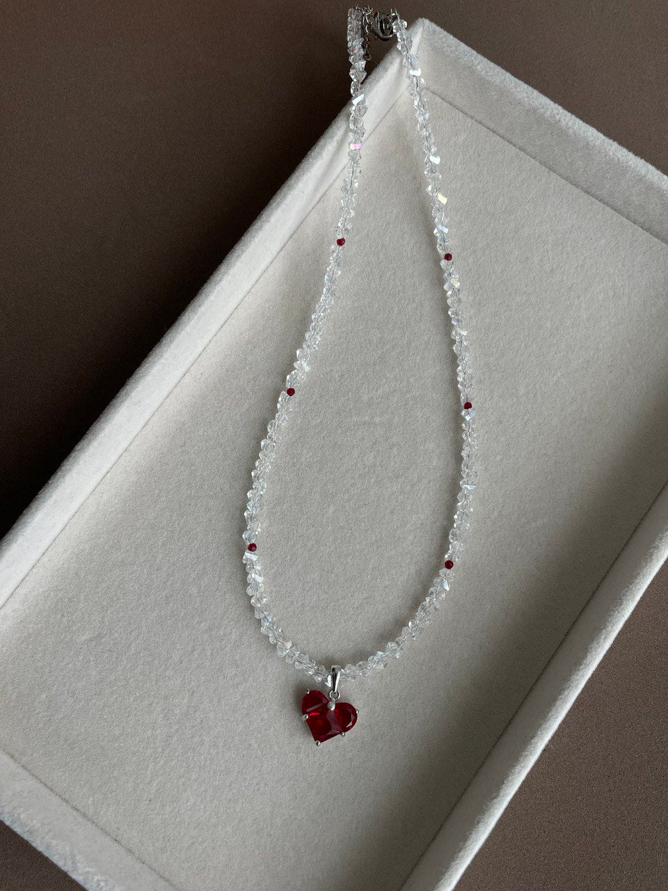 Колье "Сияние" с сердцем