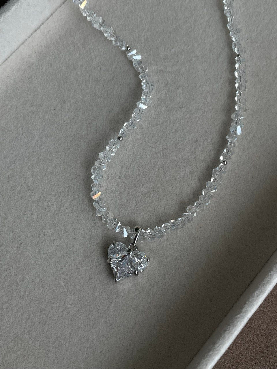 Колье "Сияние" с сердцем