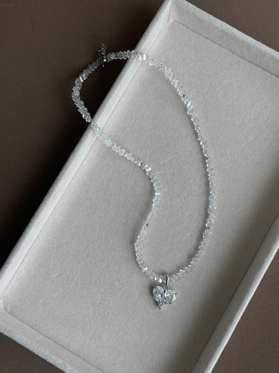 Колье "Сияние" с сердцем