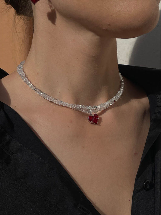 Колье "Сияние" с сердцем