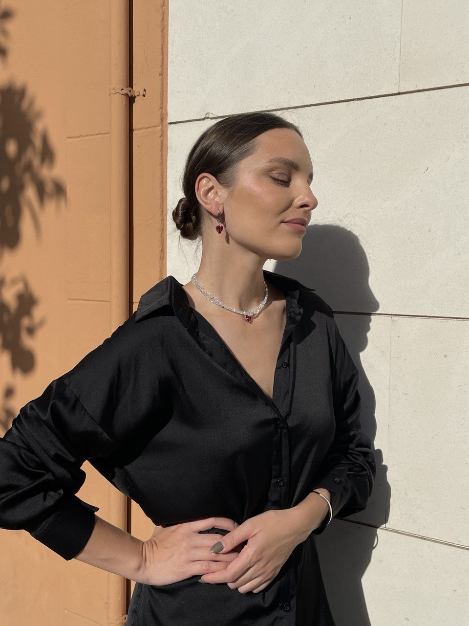 Колье "Сияние" с сердцем