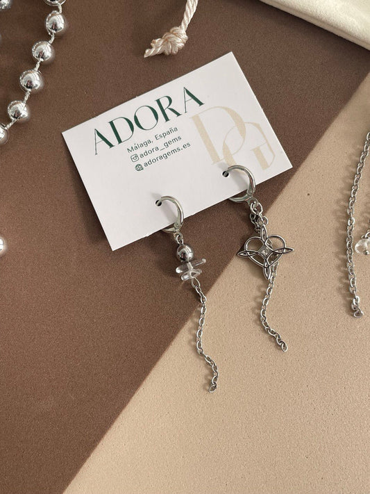 Серьги с горным хрусталем