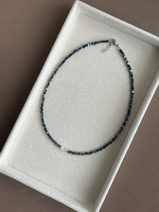 Колье "Сияние" в синем