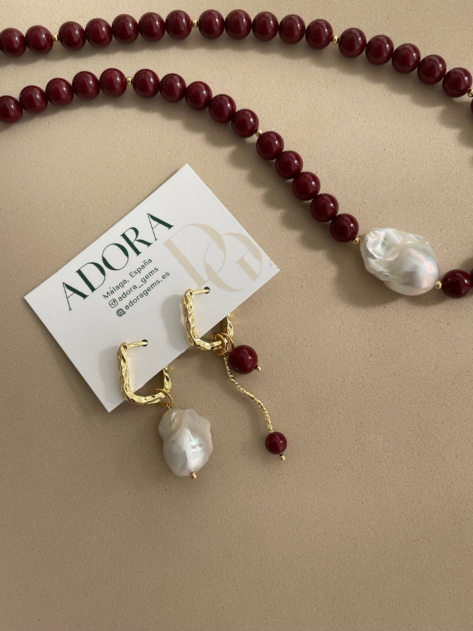 Серьги с барочным жемчугом