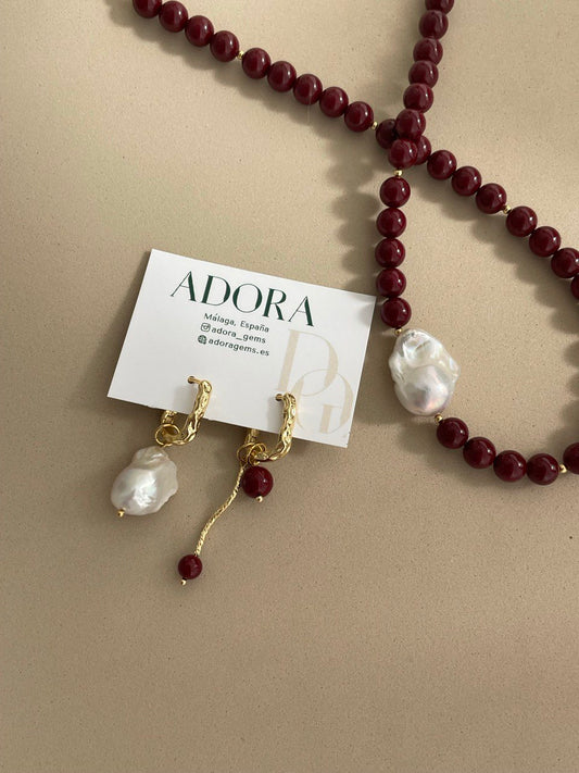 Серьги с барочным жемчугом