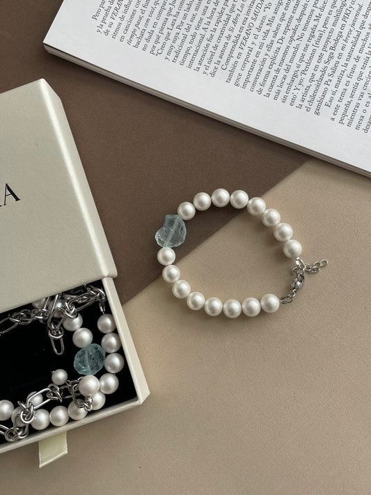 Браслет с аквакварцем