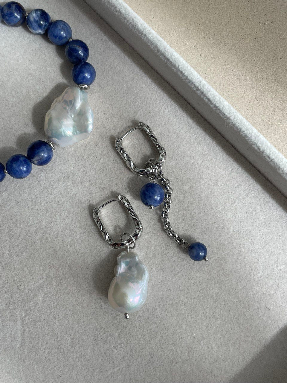 Серьги со съёмными подвесками