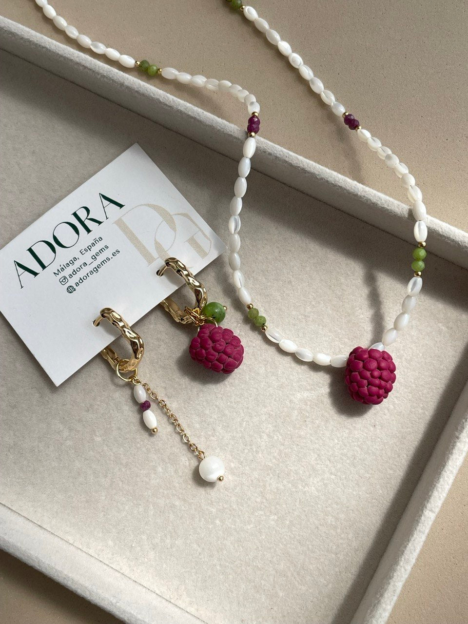 Серьги Малинка